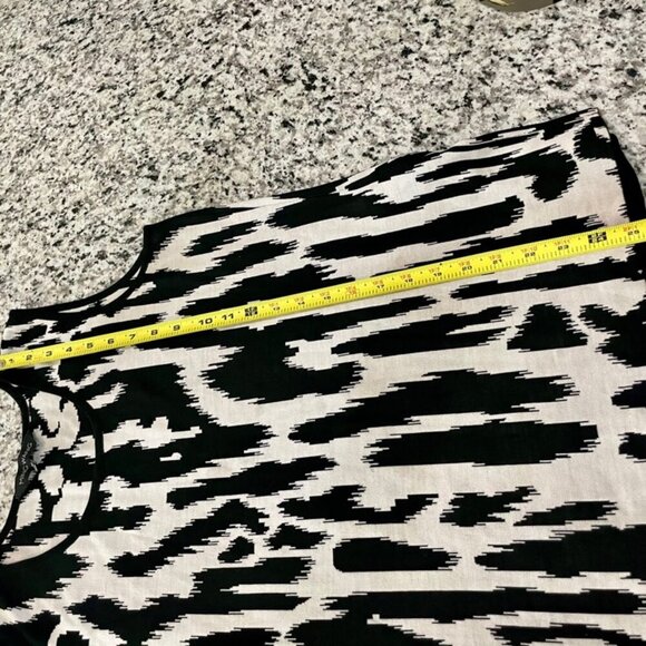 MING WANG ANIMAL PRINT MID LENGTH SCOOP NECK KNIT TANK TOP Sz M SOPHISTICATED - Picture 4 of 15